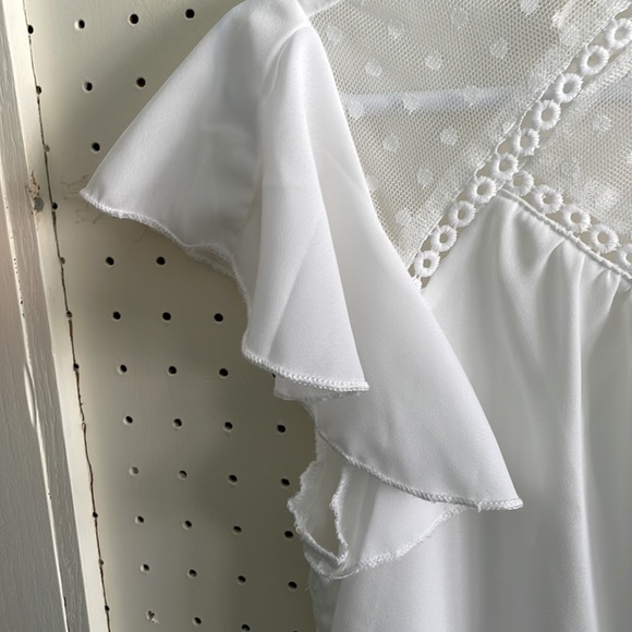 Embroidered white blouse XS - Picture 3 of 7
